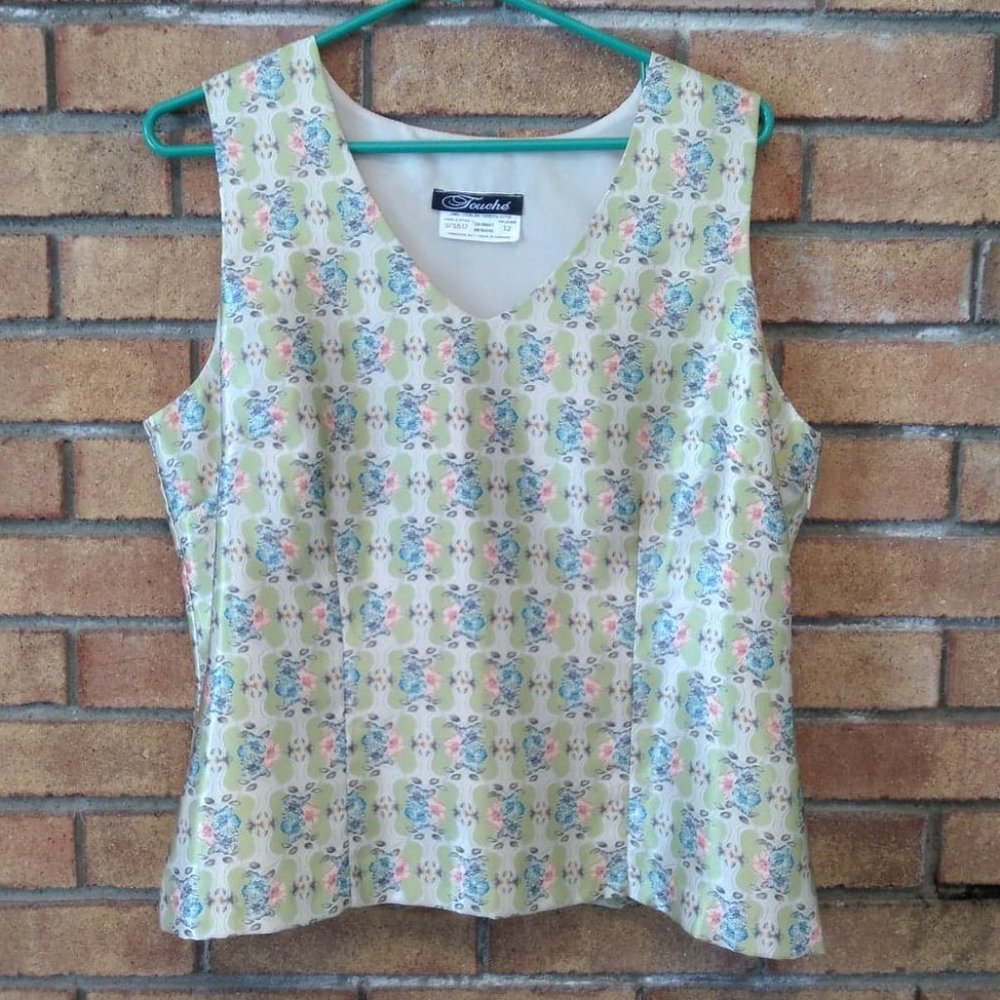 Shaped Satin Tank Top